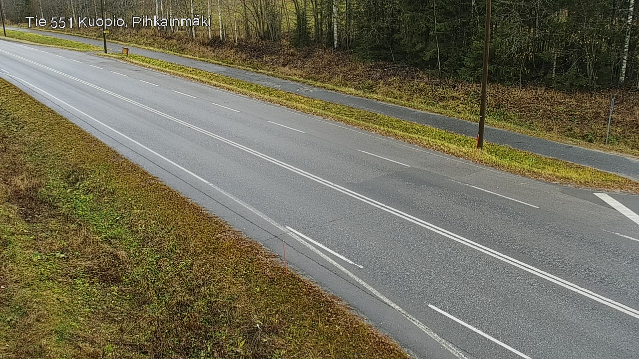 Weather Camera Image Väg 551 Kuopio, Pihkainmäki, Kuopio, Pohjois-Savo