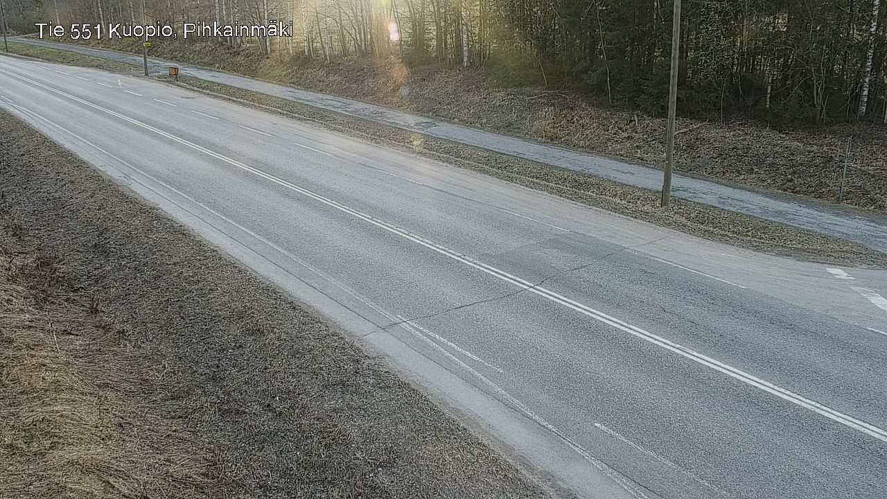 Weather Camera Image Road 551 Kuopio, Pihkainmäki, Kuopio, Pohjois-Savo