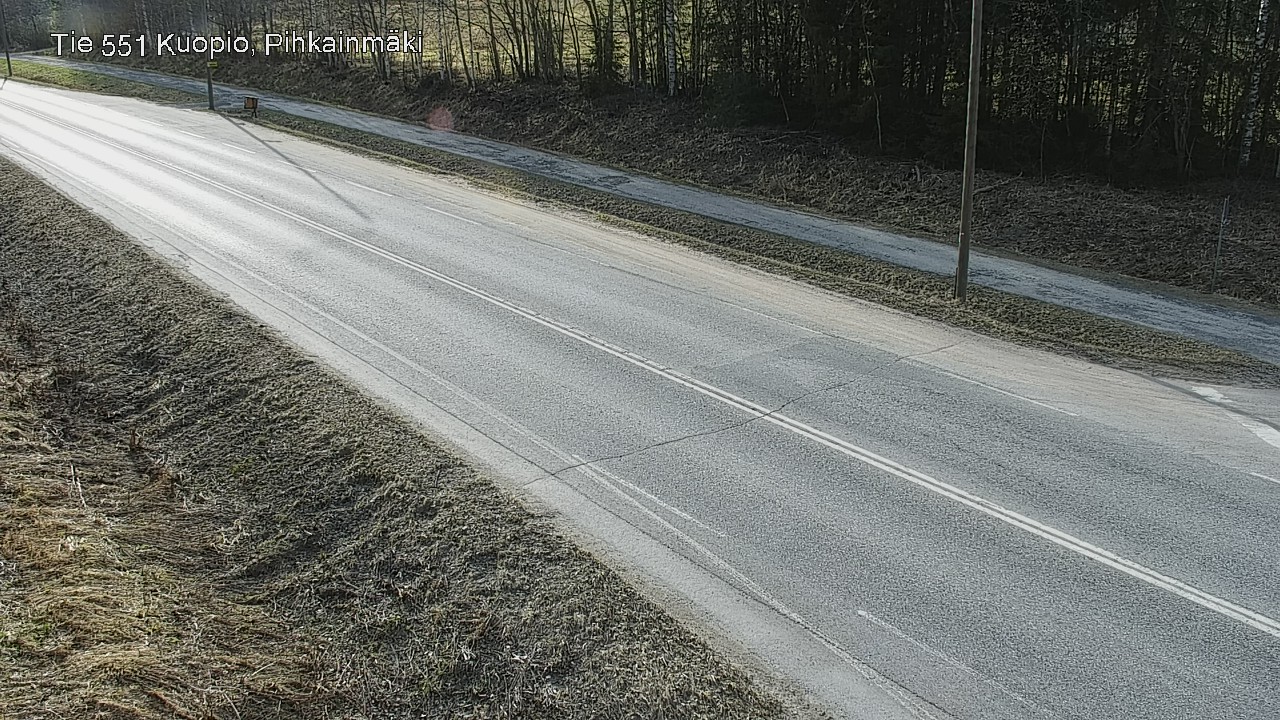 Weather Camera Image Road 551 Kuopio, Pihkainmäki, Kuopio, Pohjois-Savo