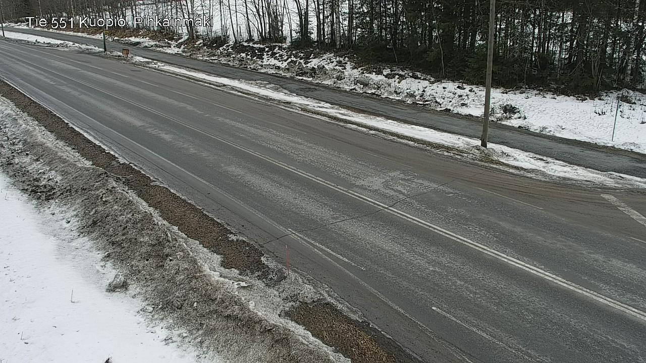 Weather Camera Image Väg 551 Kuopio, Pihkainmäki, Kuopio, Pohjois-Savo