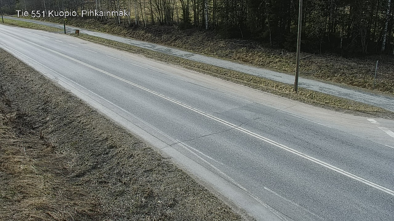Weather Camera Image Road 551 Kuopio, Pihkainmäki, Kuopio, Pohjois-Savo