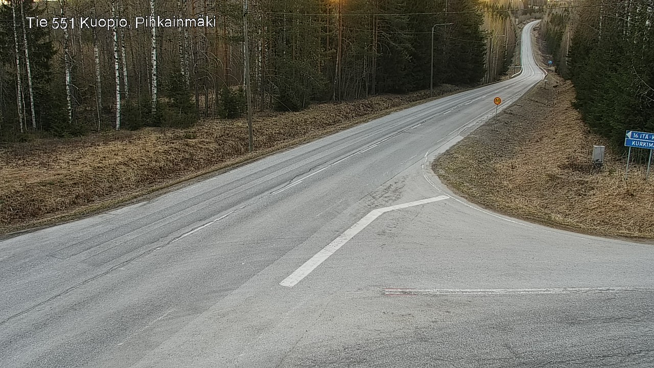 Weather Camera Image Väg 551 Kuopio, Pihkainmäki, Kuopio, Pohjois-Savo