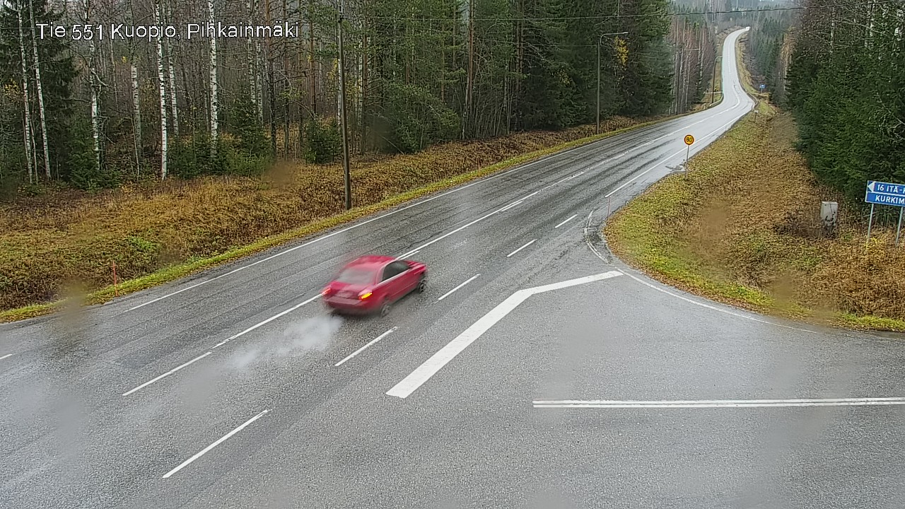 Weather Camera Image Väg 551 Kuopio, Pihkainmäki, Kuopio, Pohjois-Savo
