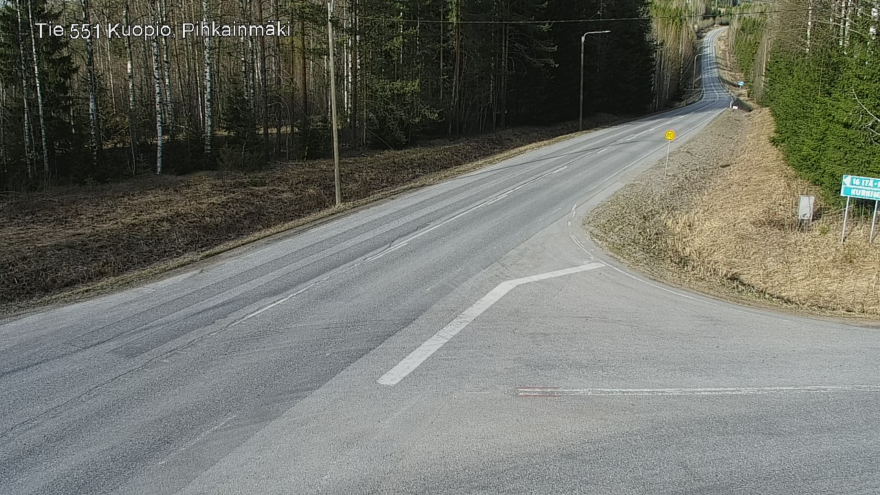 Weather Camera Image Väg 551 Kuopio, Pihkainmäki, Kuopio, Pohjois-Savo