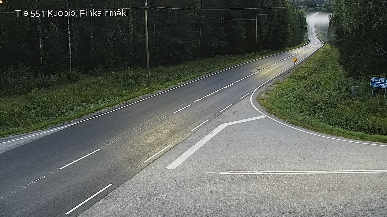 Kelikamerat Kuva Tie 551 Kuopio, Pihkainmäki, Kuopio, Pohjois-Savo
