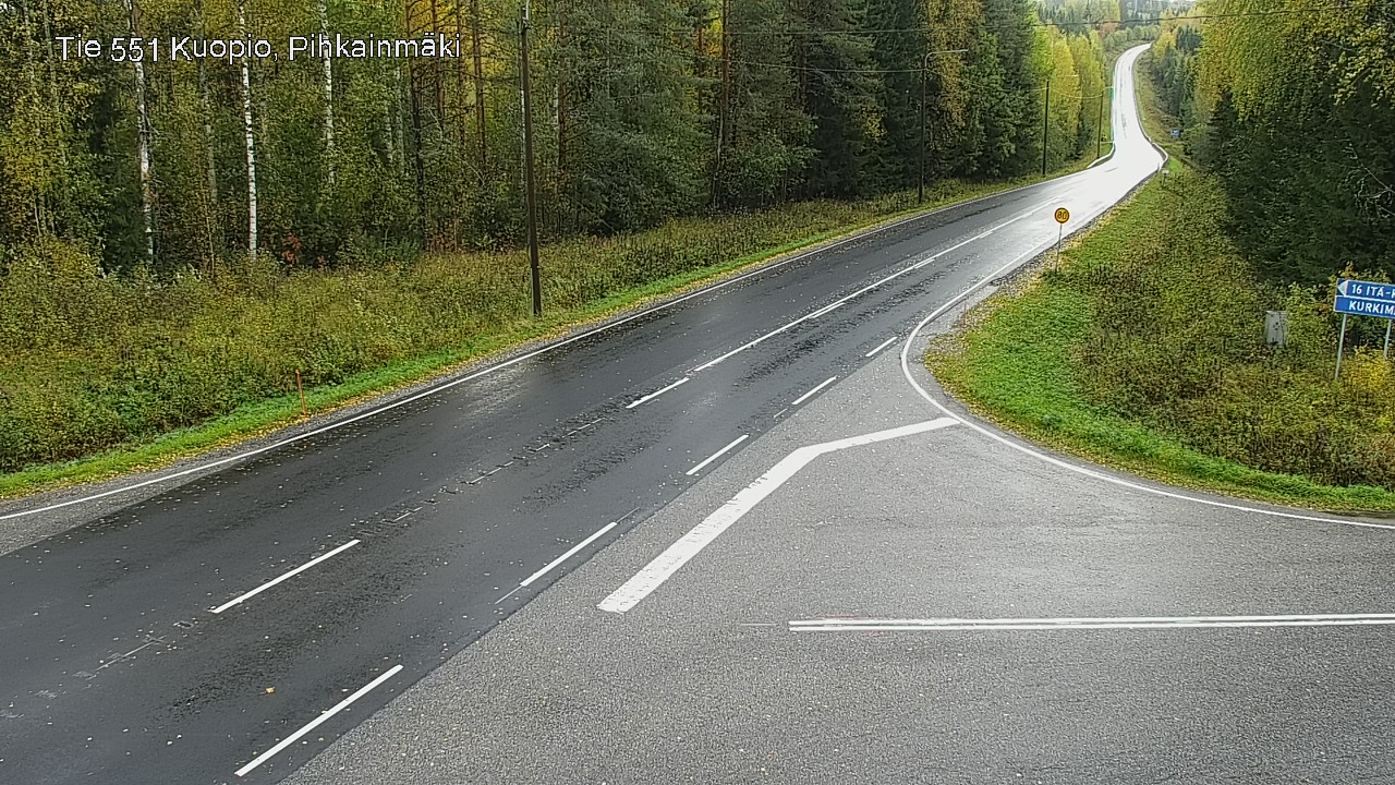 Weather Camera Image Road 551 Kuopio, Pihkainmäki, Kuopio, Pohjois-Savo