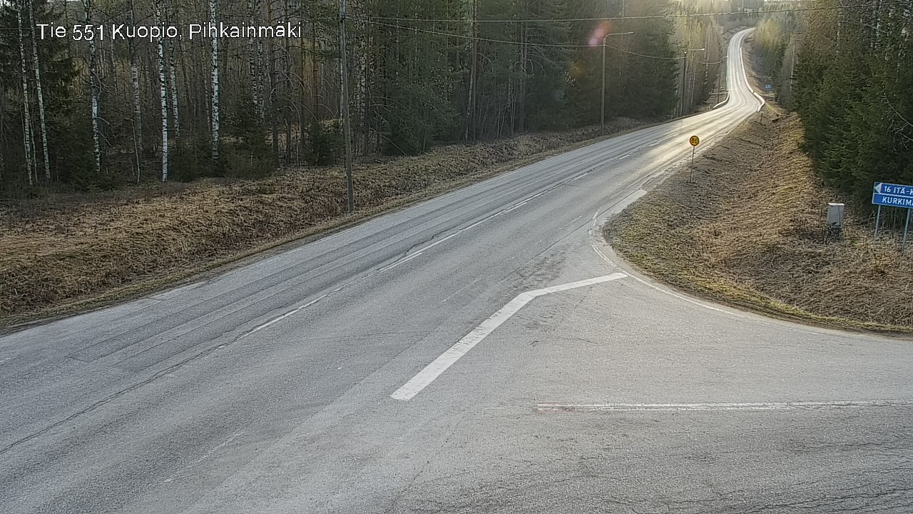Weather Camera Image Väg 551 Kuopio, Pihkainmäki, Kuopio, Pohjois-Savo