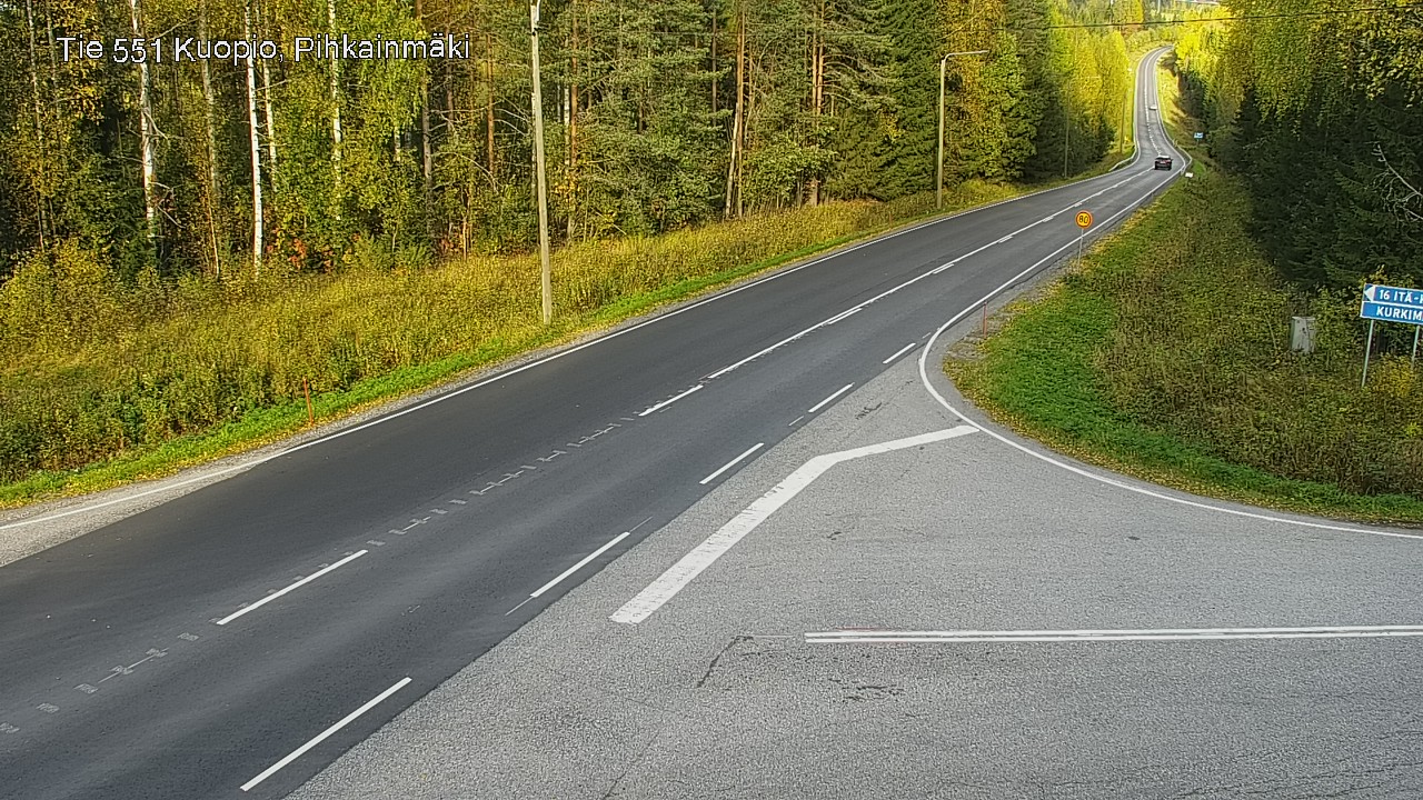 Weather Camera Image Väg 551 Kuopio, Pihkainmäki, Kuopio, Pohjois-Savo
