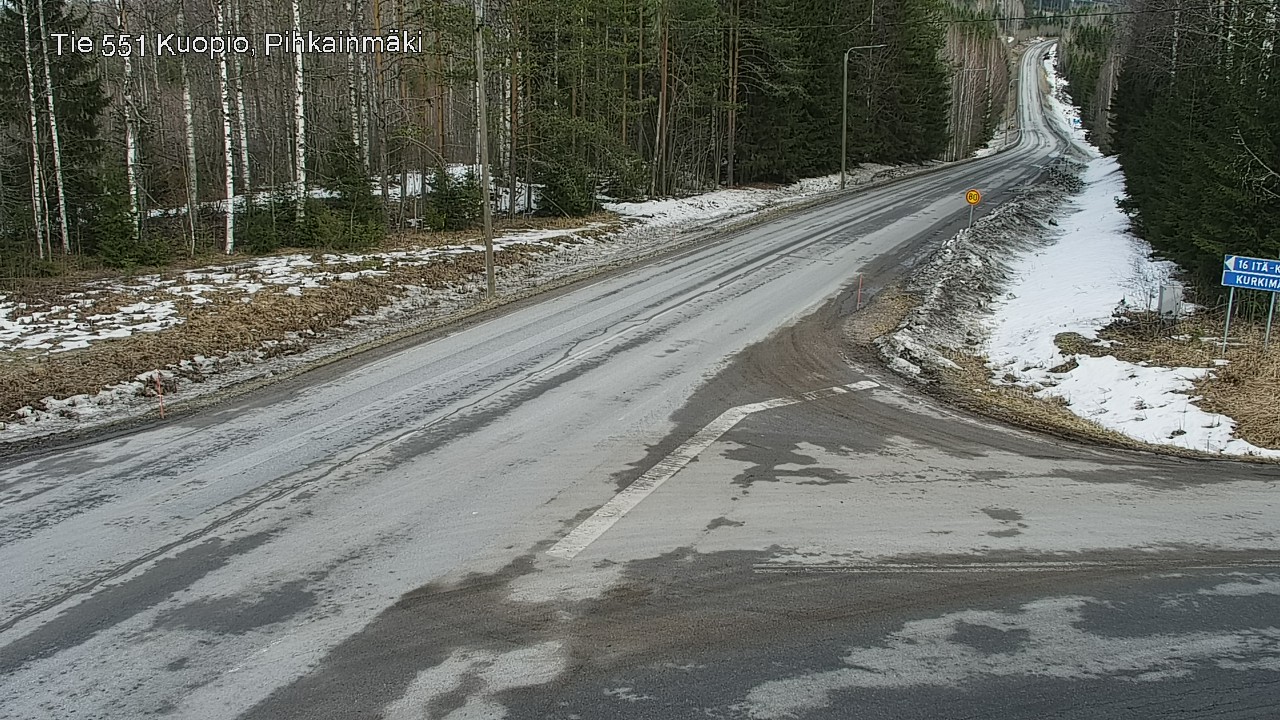 Weather Camera Image Road 551 Kuopio, Pihkainmäki, Kuopio, Pohjois-Savo