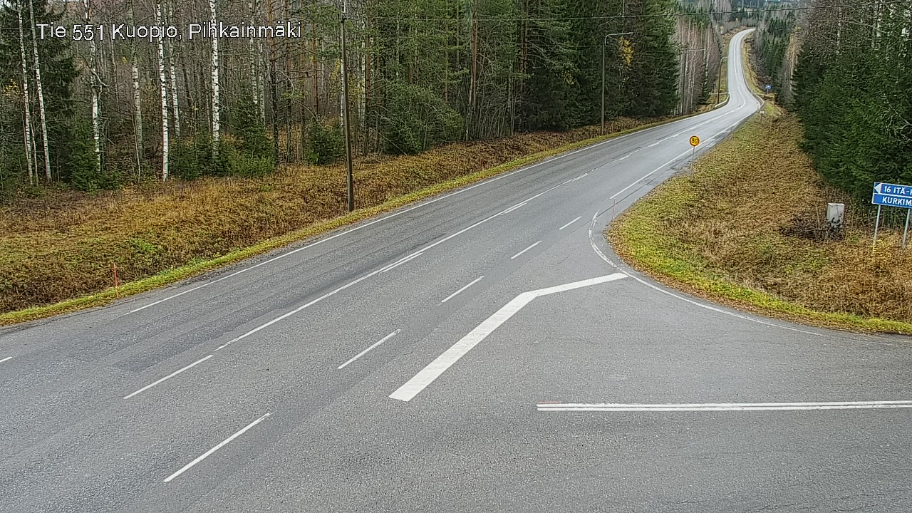 Weather Camera Image Väg 551 Kuopio, Pihkainmäki, Kuopio, Pohjois-Savo