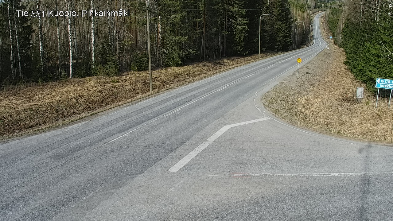 Weather Camera Image Väg 551 Kuopio, Pihkainmäki, Kuopio, Pohjois-Savo