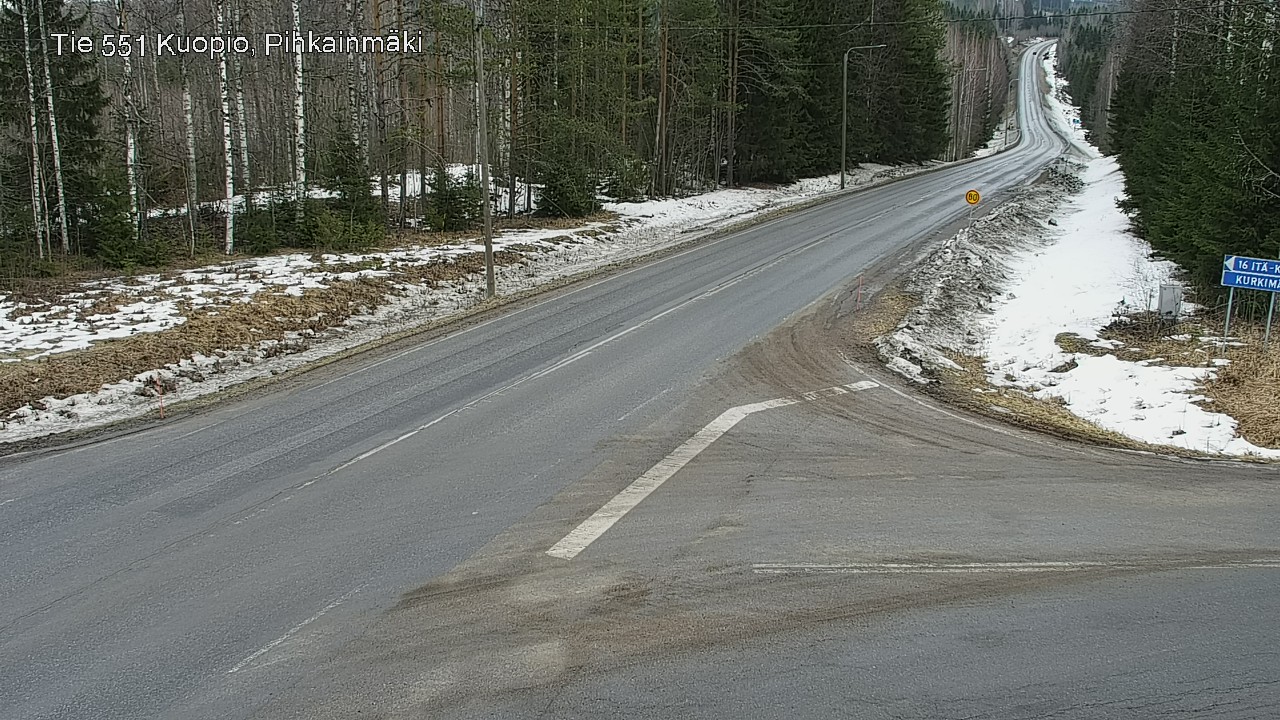 Weather Camera Image Road 551 Kuopio, Pihkainmäki, Kuopio, Pohjois-Savo