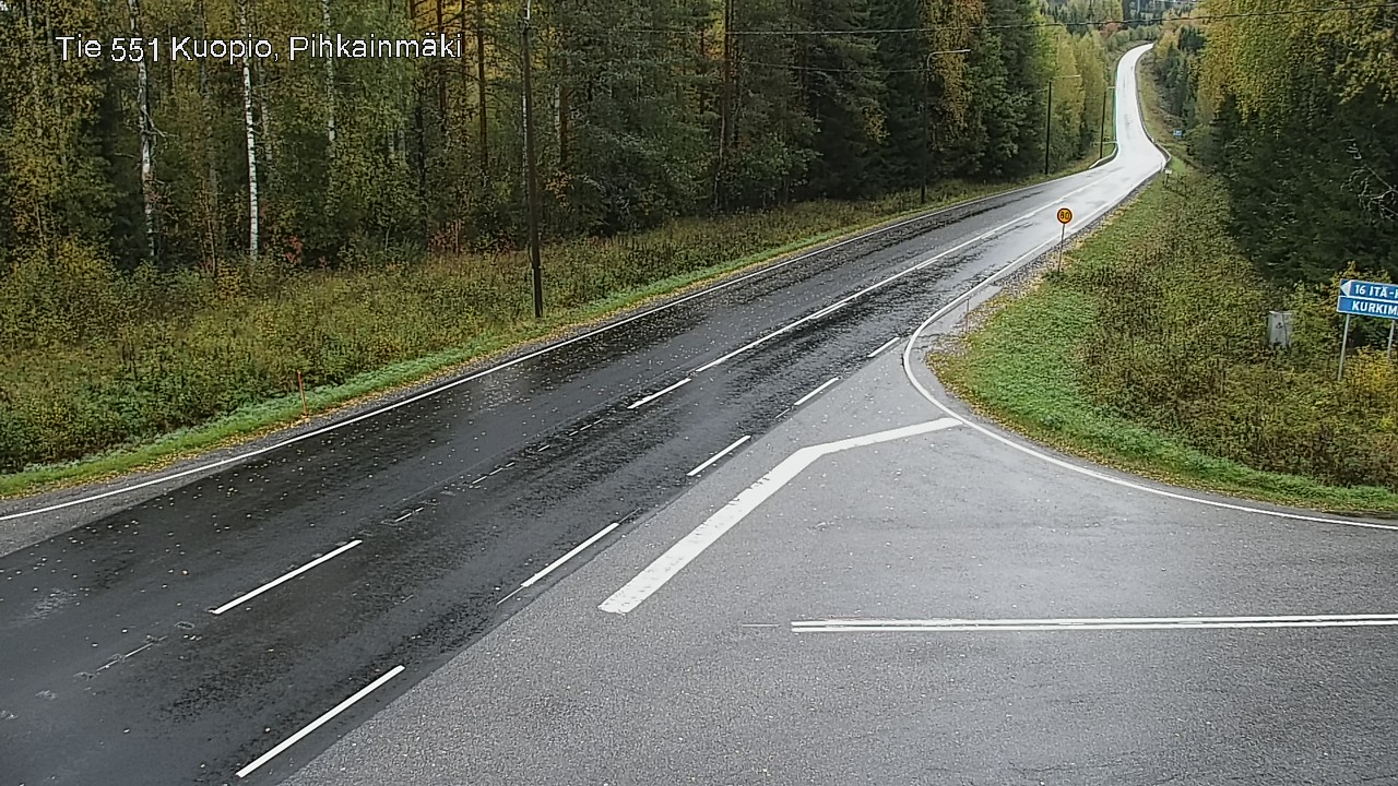Weather Camera Image Road 551 Kuopio, Pihkainmäki, Kuopio, Pohjois-Savo