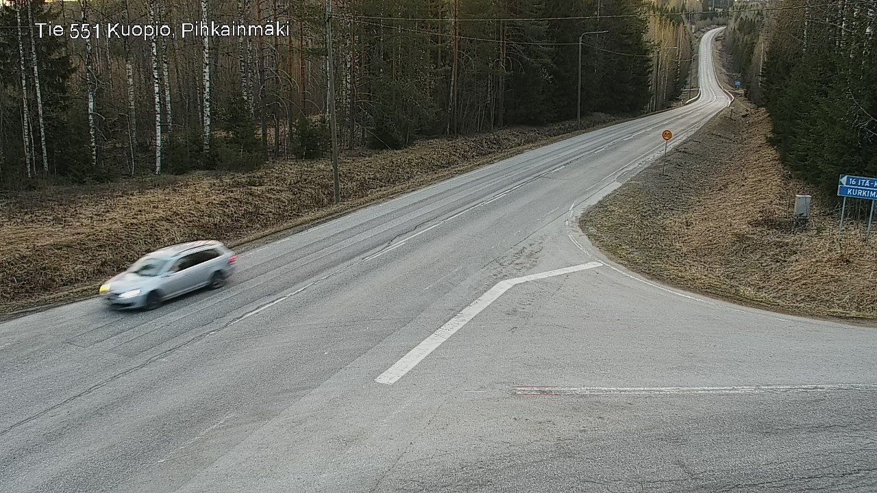 Weather Camera Image Väg 551 Kuopio, Pihkainmäki, Kuopio, Pohjois-Savo