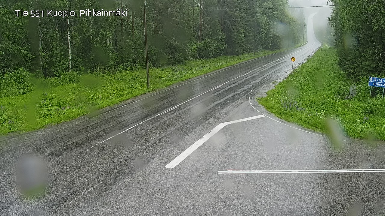 Weather Camera Image Väg 551 Kuopio, Pihkainmäki, Kuopio, Pohjois-Savo