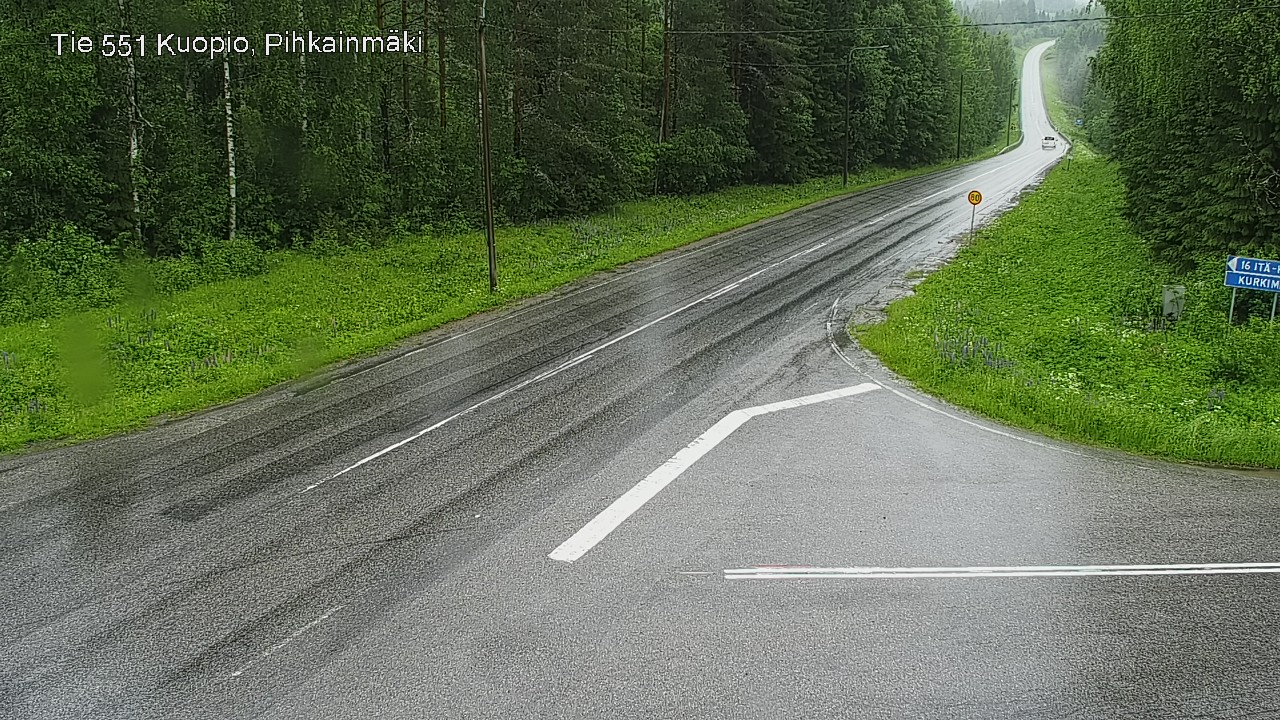 Weather Camera Image Väg 551 Kuopio, Pihkainmäki, Kuopio, Pohjois-Savo