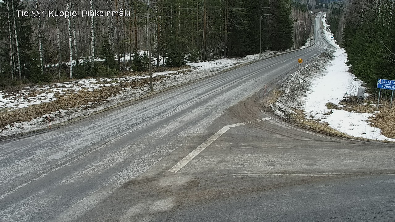Weather Camera Image Road 551 Kuopio, Pihkainmäki, Kuopio, Pohjois-Savo
