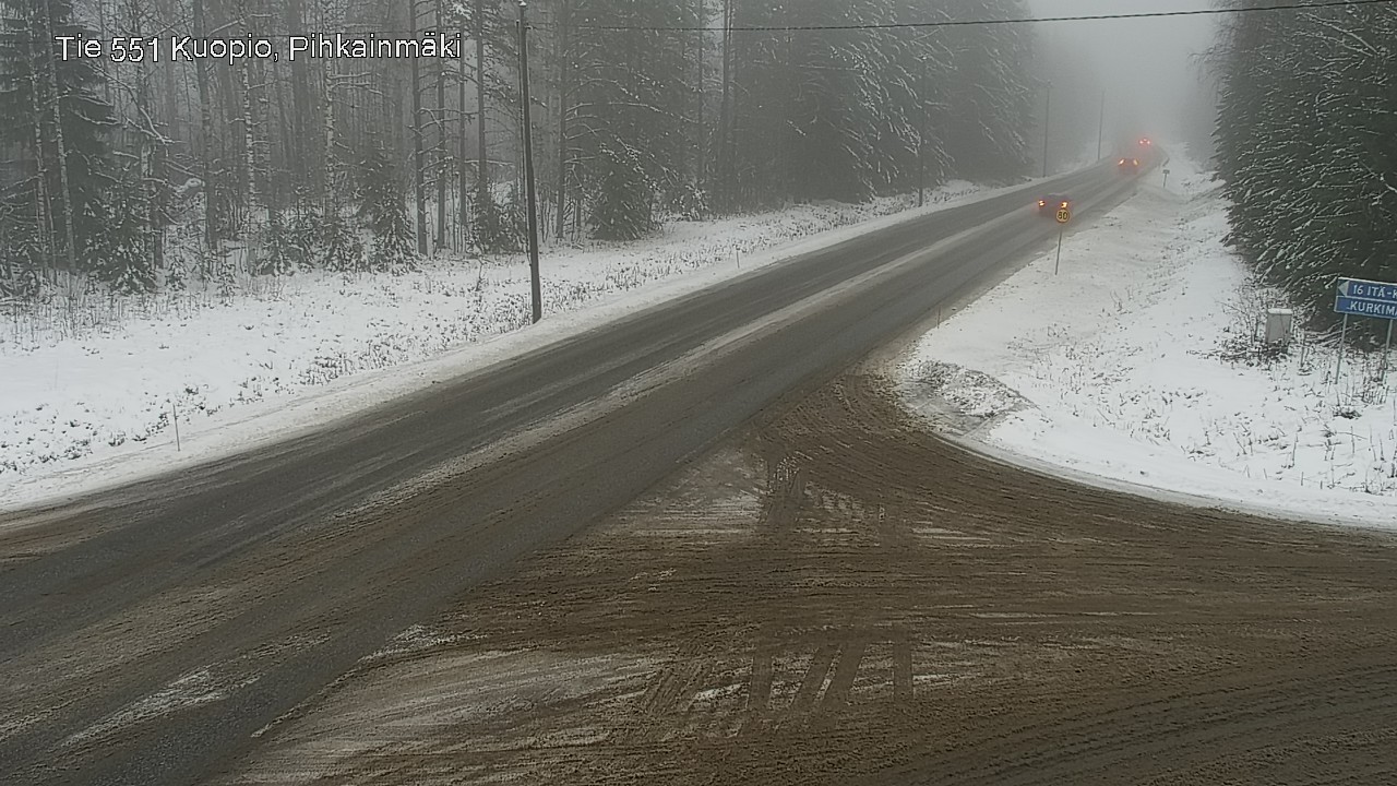 Weather Camera Image Road 551 Kuopio, Pihkainmäki, Kuopio, Pohjois-Savo