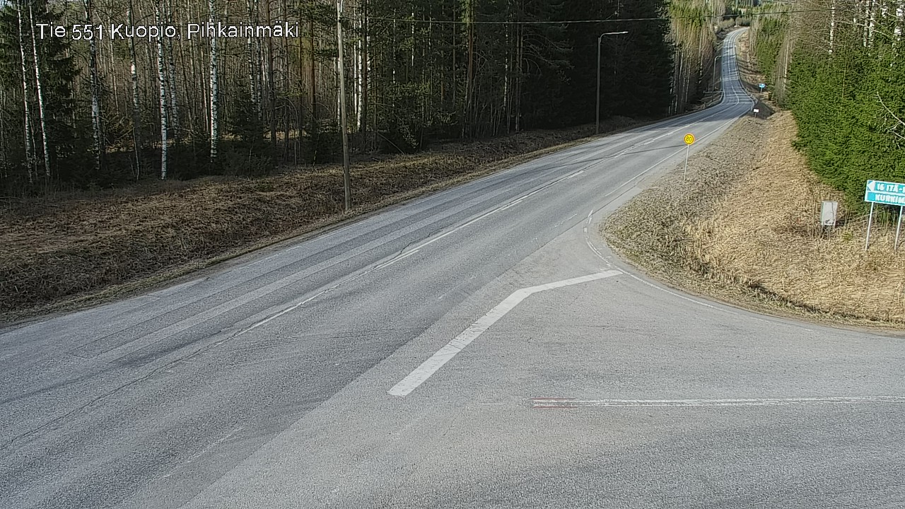 Weather Camera Image Väg 551 Kuopio, Pihkainmäki, Kuopio, Pohjois-Savo