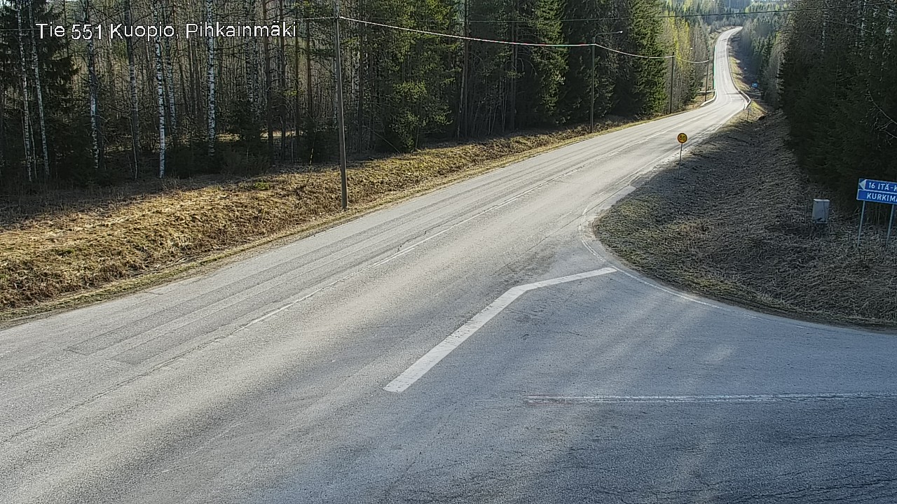 Weather Camera Image Road 551 Kuopio, Pihkainmäki, Kuopio, Pohjois-Savo