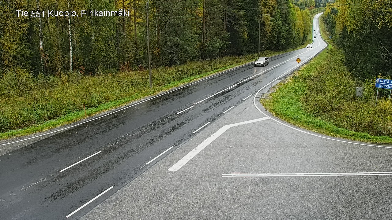 Weather Camera Image Road 551 Kuopio, Pihkainmäki, Kuopio, Pohjois-Savo
