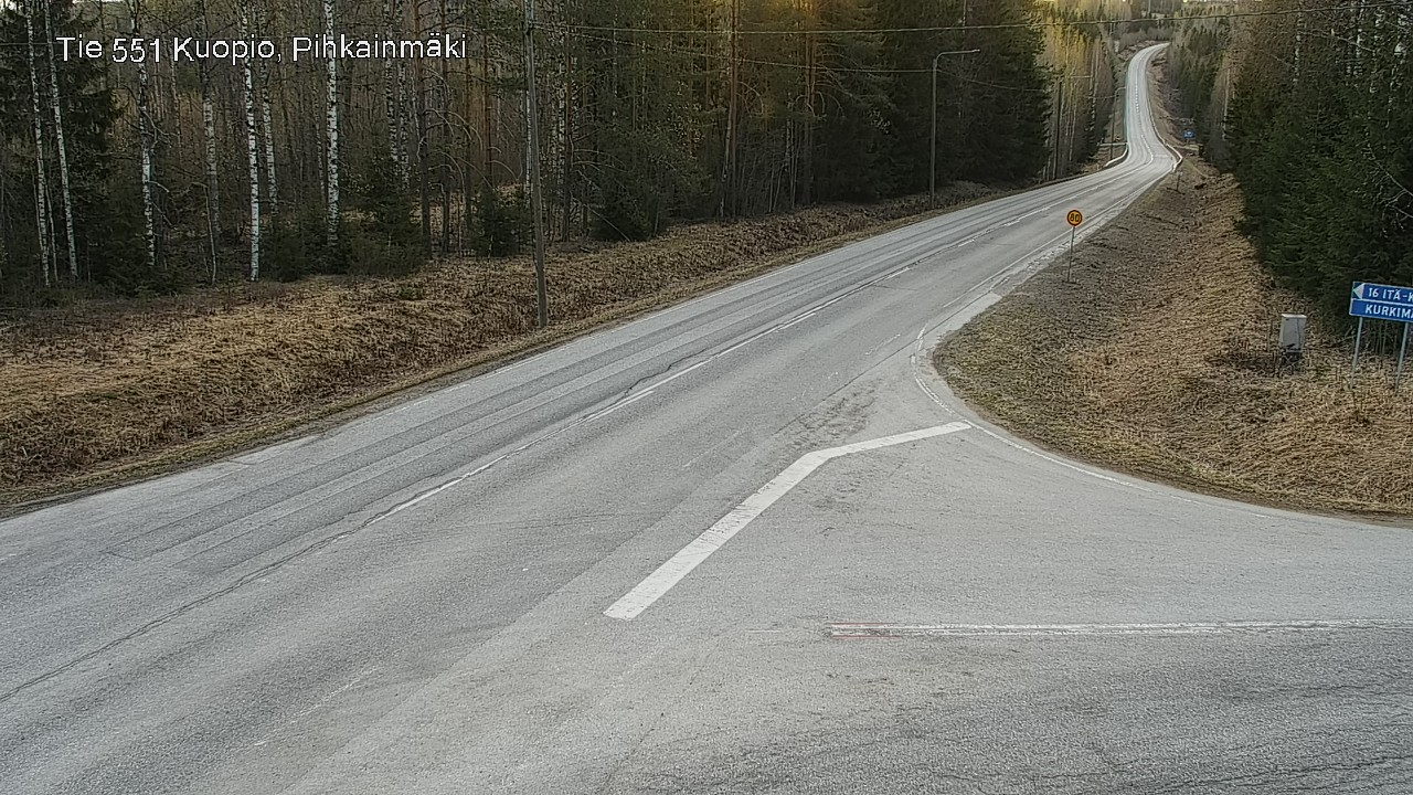 Weather Camera Image Väg 551 Kuopio, Pihkainmäki, Kuopio, Pohjois-Savo