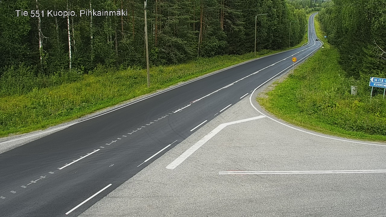 Kelikamerat Kuva Tie 551 Kuopio, Pihkainmäki, Kuopio, Pohjois-Savo