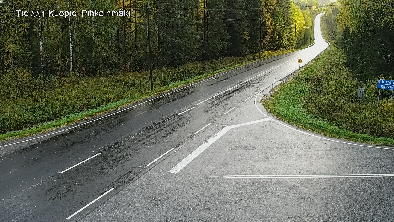 Weather Camera Image Road 551 Kuopio, Pihkainmäki, Kuopio, Pohjois-Savo