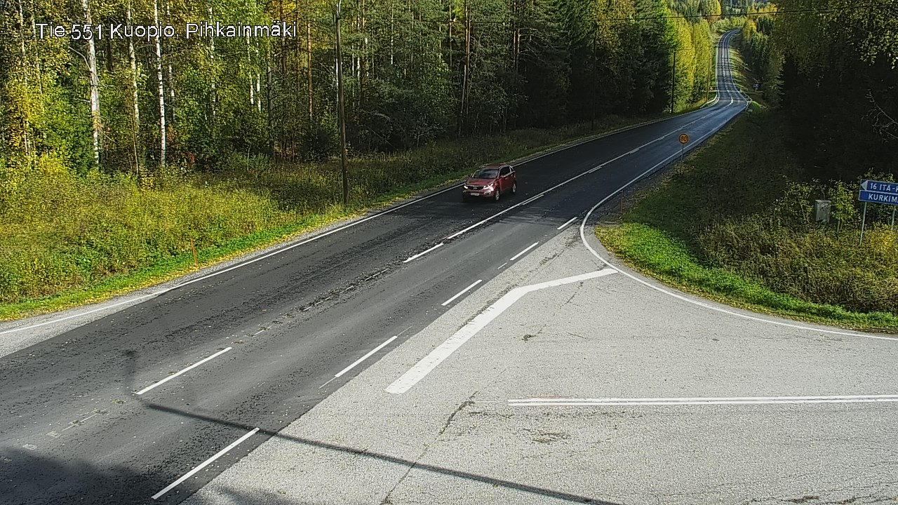 Kelikamerat Kuva Tie 551 Kuopio, Pihkainmäki, Kuopio, Pohjois-Savo