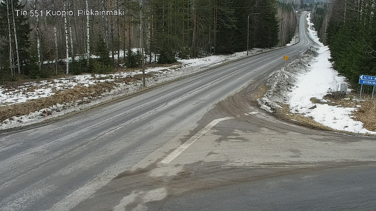 Weather Camera Image Road 551 Kuopio, Pihkainmäki, Kuopio, Pohjois-Savo