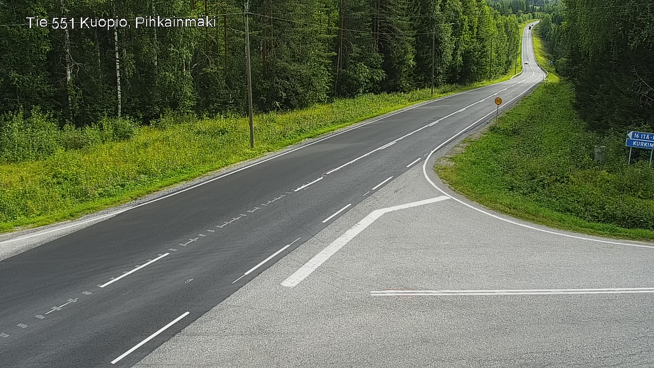 Weather Camera Image Väg 551 Kuopio, Pihkainmäki, Kuopio, Pohjois-Savo