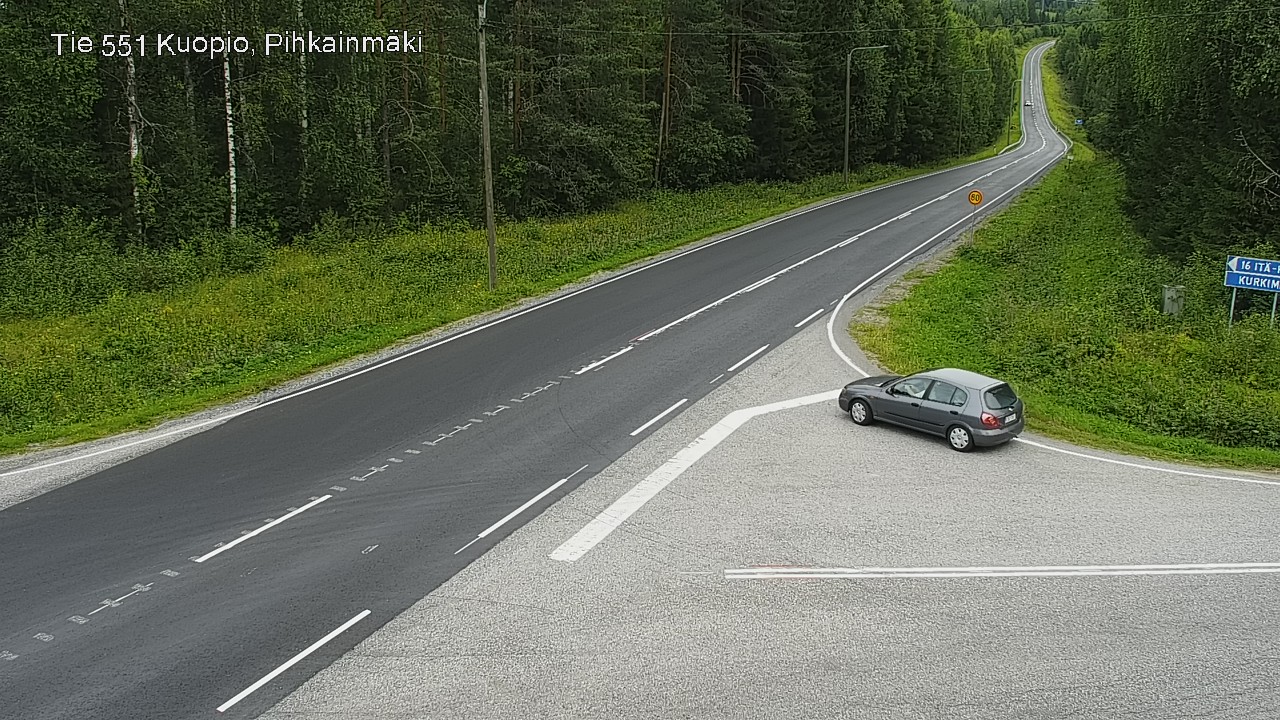 Weather Camera Image Road 551 Kuopio, Pihkainmäki, Kuopio, Pohjois-Savo