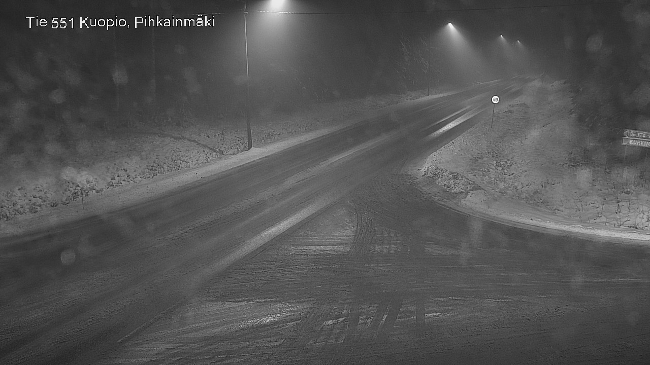 Weather Camera Image Road 551 Kuopio, Pihkainmäki, Kuopio, Pohjois-Savo
