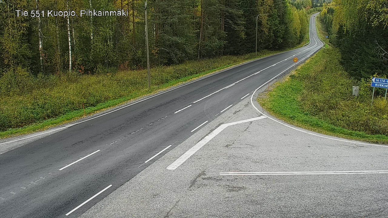 Weather Camera Image Road 551 Kuopio, Pihkainmäki, Kuopio, Pohjois-Savo