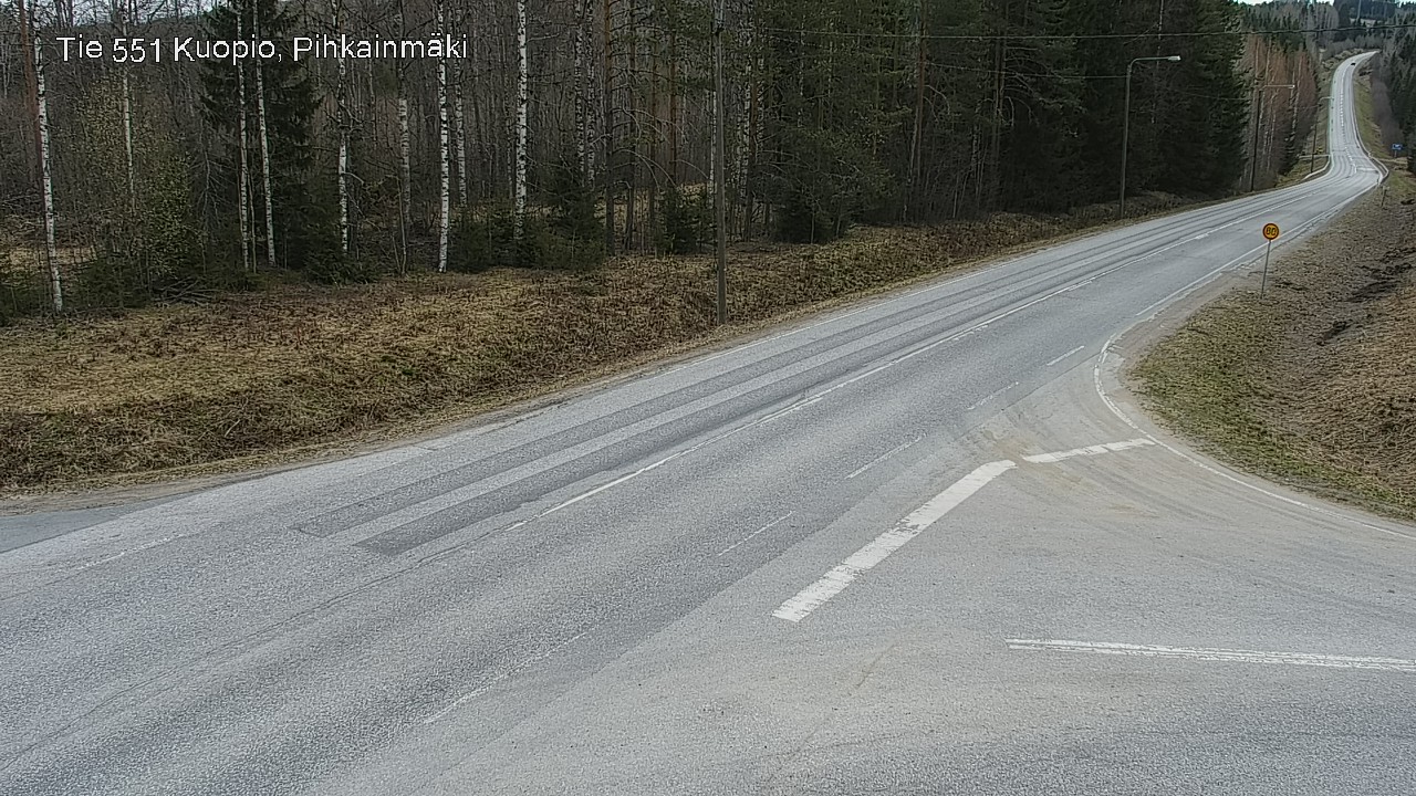 Weather Camera Image Road 551 Kuopio, Pihkainmäki, Kuopio, Pohjois-Savo