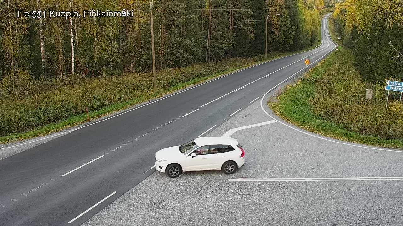 Weather Camera Image Väg 551 Kuopio, Pihkainmäki, Kuopio, Pohjois-Savo