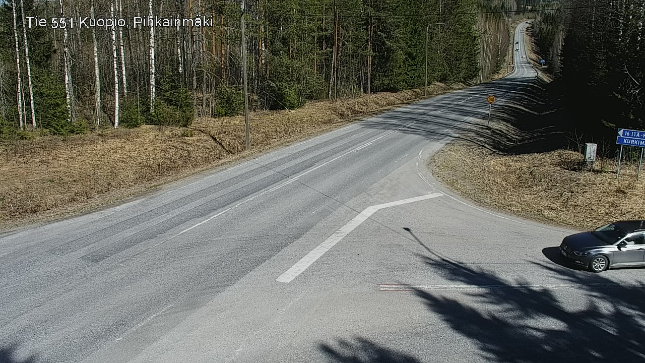 Weather Camera Image Väg 551 Kuopio, Pihkainmäki, Kuopio, Pohjois-Savo