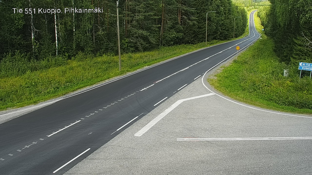 Kelikamerat Kuva Tie 551 Kuopio, Pihkainmäki, Kuopio, Pohjois-Savo