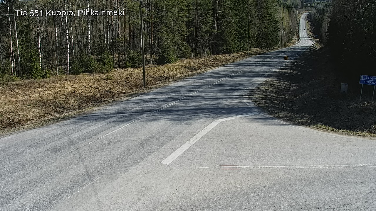 Weather Camera Image Road 551 Kuopio, Pihkainmäki, Kuopio, Pohjois-Savo