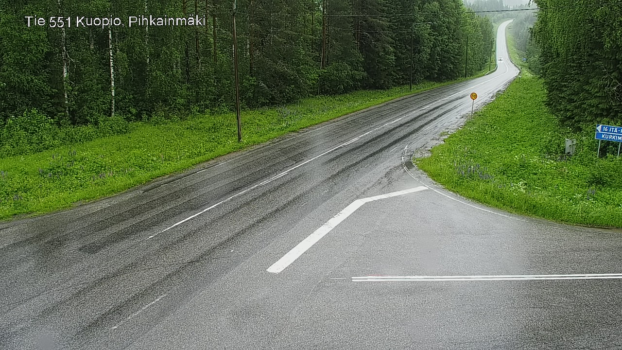 Weather Camera Image Väg 551 Kuopio, Pihkainmäki, Kuopio, Pohjois-Savo