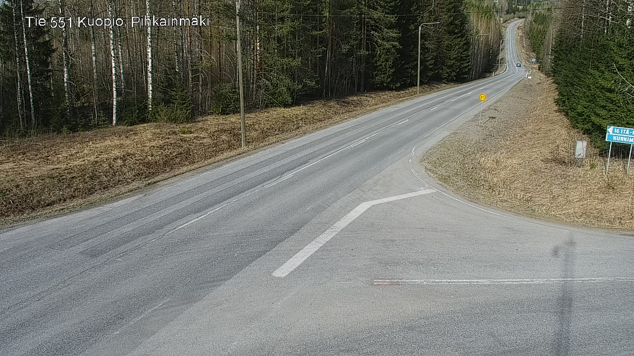 Weather Camera Image Väg 551 Kuopio, Pihkainmäki, Kuopio, Pohjois-Savo