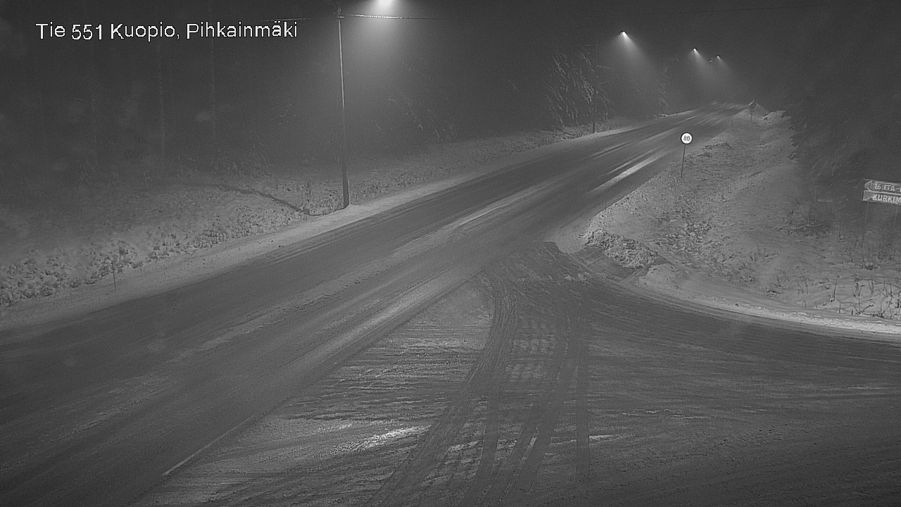 Weather Camera Image Road 551 Kuopio, Pihkainmäki, Kuopio, Pohjois-Savo
