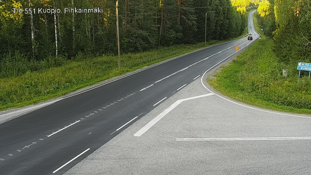 Kelikamerat Kuva Tie 551 Kuopio, Pihkainmäki, Kuopio, Pohjois-Savo