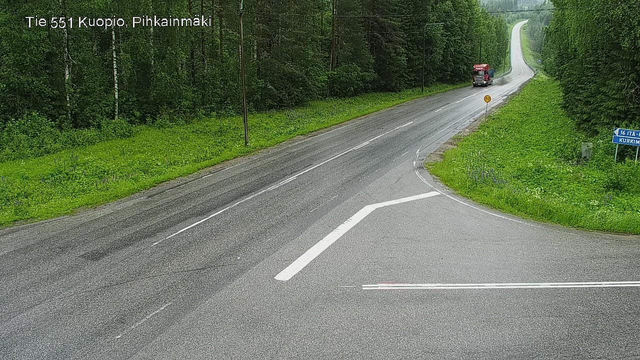 Weather Camera Image Väg 551 Kuopio, Pihkainmäki, Kuopio, Pohjois-Savo