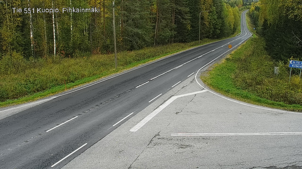 Weather Camera Image Road 551 Kuopio, Pihkainmäki, Kuopio, Pohjois-Savo