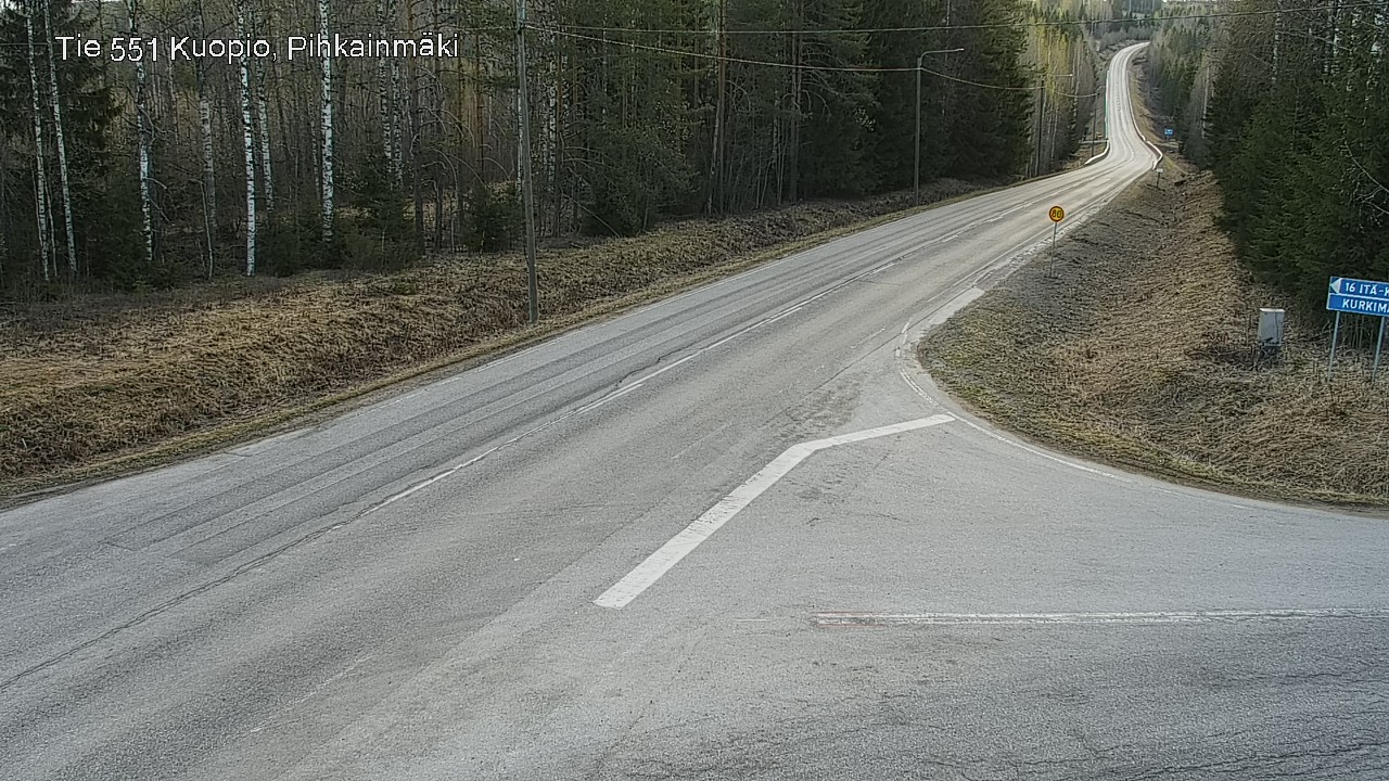 Weather Camera Image Road 551 Kuopio, Pihkainmäki, Kuopio, Pohjois-Savo