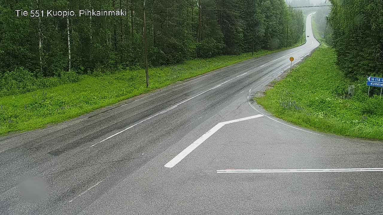 Weather Camera Image Väg 551 Kuopio, Pihkainmäki, Kuopio, Pohjois-Savo