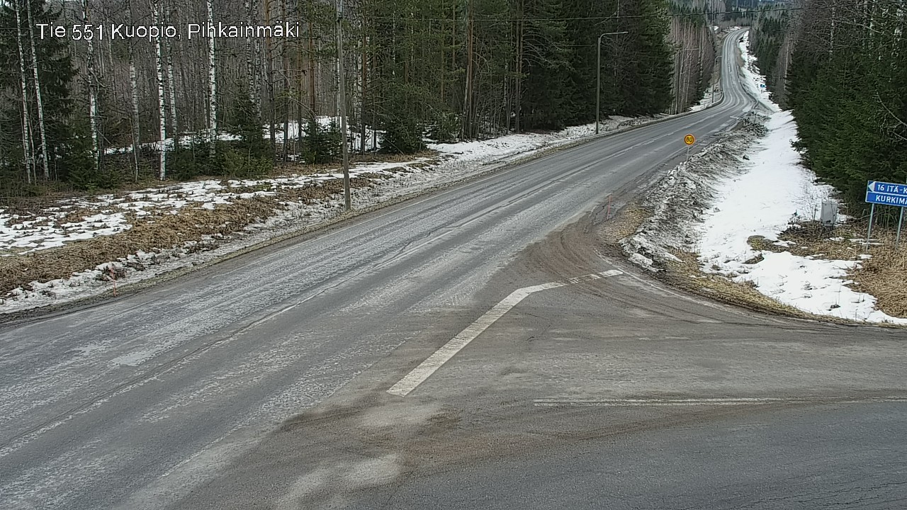 Weather Camera Image Road 551 Kuopio, Pihkainmäki, Kuopio, Pohjois-Savo