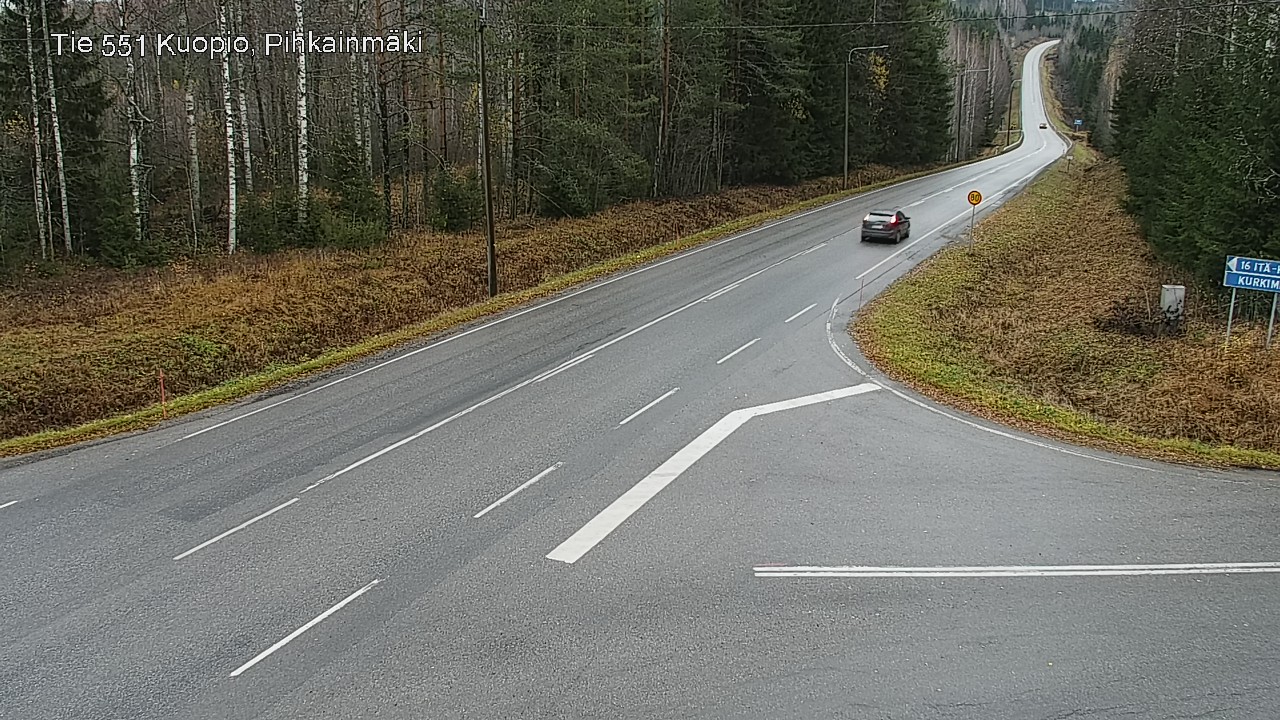 Weather Camera Image Väg 551 Kuopio, Pihkainmäki, Kuopio, Pohjois-Savo