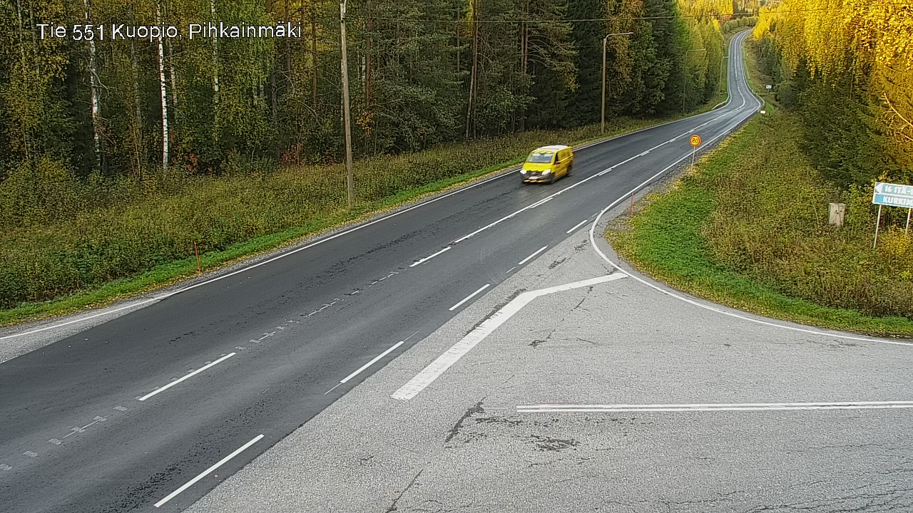 Weather Camera Image Road 551 Kuopio, Pihkainmäki, Kuopio, Pohjois-Savo